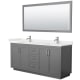 A thumbnail of the Wyndham Collection WCF292972D-QTZ-UNSM70 Dark Gray / White Quartz Top / Brushed Nickel Hardware