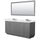 A thumbnail of the Wyndham Collection WCF292972D-QTZ-US3M70 Dark Gray / White Quartz Top / Brushed Nickel Hardware