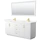 A thumbnail of the Wyndham Collection WCF292972D-QTZ-UNSM70 White / Giotto Quartz Top / Brushed Gold Hardware