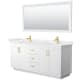 A thumbnail of the Wyndham Collection WCF292972D-QTZ-UNSM70 White / White Quartz Top / Brushed Gold Hardware