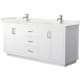 A thumbnail of the Wyndham Collection WCF292972D-QTZ-UNSMXX White / White Quartz Top / Brushed Nickel Hardware