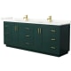 A thumbnail of the Wyndham Collection WCF292984D-QTZ-UNSMXX Green / Giotto Quartz Top / Brushed Gold Hardware