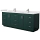 A thumbnail of the Wyndham Collection WCF2929-84D-VCA-MXX Green / White Cultured Marble Top / Brushed Nickel Hardware