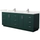 A thumbnail of the Wyndham Collection WCF292984D-QTZ-UNSMXX Green / White Quartz Top / Brushed Nickel Hardware