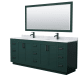 A thumbnail of the Wyndham Collection WCF2929-84D-NAT-M70 Green / White Carrara Marble Top / Matte Black Hardware