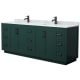 A thumbnail of the Wyndham Collection WCF2929-84D-NAT-MXX Green / White Carrara Marble Top / Matte Black Hardware