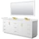 A thumbnail of the Wyndham Collection WCF292984D-QTZ-US3M70 White / White Quartz Top / Brushed Gold Hardware