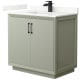 A thumbnail of the Wyndham Collection WCF414136S-QTZ-UNSMXX Light Green / Giotto Quartz Top / Matte Black Hardware