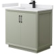 A thumbnail of the Wyndham Collection WCF414136S-VCA-UNSMXX Light Green / White Cultured Marble Top / Matte Black Hardware