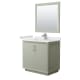 A thumbnail of the Wyndham Collection WCF414136S-VCA-UNSM34 Light Green / White Cultured Marble Top / Brushed Nickel Hardware