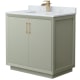 A thumbnail of the Wyndham Collection WCF414136S-NAT-UNSMXX Light Green / Satin Bronze Hardware