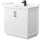 A thumbnail of the Wyndham Collection WCF414136S-QTZ-UNSMXX White / Giotto Quartz Top / Matte Black Hardware