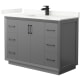 A thumbnail of the Wyndham Collection WCF414148S-QTZ-UNSMXX Dark Gray / Giotto Quartz Top / Matte Black Hardware