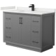 A thumbnail of the Wyndham Collection WCF414148S-QTZ-UNSMXX Dark Gray / White Quartz Top / Matte Black Hardware