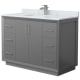 A thumbnail of the Wyndham Collection WCF414148S-NAT-UNSMXX Dark Gray / Brushed Nickel Hardware