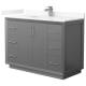 A thumbnail of the Wyndham Collection WCF414148S-QTZ-UNSMXX Dark Gray / Giotto Quartz Top / Brushed Nickel Hardware