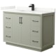 A thumbnail of the Wyndham Collection WCF414148S-QTZ-UNSMXX Light Green / Giotto Quartz Top / Matte Black Hardware