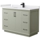 A thumbnail of the Wyndham Collection WCF414148S-VCA-UNSMXX Light Green / White Cultured Marble Top / Matte Black Hardware