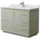 A thumbnail of the Wyndham Collection WCF414148S-NAT-UNSMXX Light Green / Satin Bronze Hardware