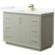 A thumbnail of the Wyndham Collection WCF414148S-QTZ-UNSMXX Light Green / Giotto Quartz Top / Satin Bronze Hardware