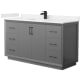 A thumbnail of the Wyndham Collection WCF414160S-VCA-UNSMXX Dark Gray / Carrara Cultured Marble Top / Matte Black Hardware