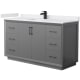 A thumbnail of the Wyndham Collection WCF414160S-VCA-UNSMXX Dark Gray / White Cultured Marble Top / Matte Black Hardware