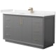 A thumbnail of the Wyndham Collection WCF414160S-VCA-UNSMXX Dark Gray / Carrara Cultured Marble Top / Satin Bronze Hardware