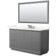 A thumbnail of the Wyndham Collection WCF414160S-QTZ-US3M58 Dark Gray / Giotto Quartz Top / Brushed Nickel Hardware