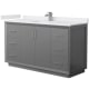 A thumbnail of the Wyndham Collection WCF414160S-VCA-UNSMXX Dark Gray / White Cultured Marble Top / Brushed Nickel Hardware