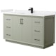 A thumbnail of the Wyndham Collection WCF414160S-VCA-UNSMXX Light Green / Carrara Cultured Marble Top / Matte Black Hardware