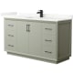 A thumbnail of the Wyndham Collection WCF414160S-QTZ-UNSMXX Light Green / Giotto Quartz Top / Matte Black Hardware