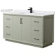 A thumbnail of the Wyndham Collection WCF414160S-VCA-UNSMXX Light Green / White Cultured Marble Top / Matte Black Hardware