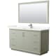 A thumbnail of the Wyndham Collection WCF414160S-QTZ-UNSM58 Light Green / Giotto Quartz Top / Brushed Nickel Hardware