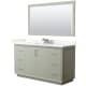 A thumbnail of the Wyndham Collection WCF414160S-QTZ-US3M58 Light Green / Giotto Quartz Top / Brushed Nickel Hardware