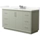 A thumbnail of the Wyndham Collection WCF414160S-QTZ-US3MXX Light Green / Giotto Quartz Top / Brushed Nickel Hardware