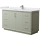 A thumbnail of the Wyndham Collection WCF414160S-VCA-UNSMXX Light Green / White Cultured Marble Top / Brushed Nickel Hardware