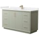 A thumbnail of the Wyndham Collection WCF414160S-VCA-UNSMXX Light Green / Carrara Cultured Marble Top / Satin Bronze Hardware