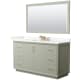 A thumbnail of the Wyndham Collection WCF414160S-QTZ-US3M58 Light Green / Giotto Quartz Top / Satin Bronze Hardware