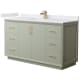 A thumbnail of the Wyndham Collection WCF414160S-VCA-UNSMXX Light Green / White Cultured Marble Top / Satin Bronze Hardware