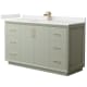 A thumbnail of the Wyndham Collection WCF414160S-QTZ-UNSMXX Light Green / White Quartz Top / Satin Bronze Hardware