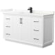 A thumbnail of the Wyndham Collection WCF414160S-QTZ-UNSMXX White / Giotto Quartz Top / Matte Black Hardware