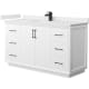 A thumbnail of the Wyndham Collection WCF414160S-VCA-UNSMXX White / White Cultured Marble Top / Matte Black Hardware