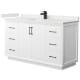 A thumbnail of the Wyndham Collection WCF414160S-QTZ-UNSMXX White / White Quartz Top / Matte Black Hardware