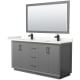 A thumbnail of the Wyndham Collection WCF414166D-QTZ-UNSM58 Dark Gray / Giotto Quartz Top / Matte Black Hardware