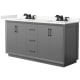 A thumbnail of the Wyndham Collection WCF414166D-QTZ-US3MXX Dark Gray / Giotto Quartz Top / Matte Black Hardware