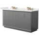 A thumbnail of the Wyndham Collection WCF414166D-QTZ-US3MXX Dark Gray / White Quartz Top / Satin Bronze Hardware