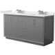 A thumbnail of the Wyndham Collection WCF414166D-QTZ-US3MXX Dark Gray / White Quartz Top / Brushed Nickel Hardware