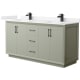 A thumbnail of the Wyndham Collection WCF414166D-VCA-UNSMXX Light Green / Carrara Cultured Marble Top / Matte Black Hardware