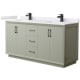 A thumbnail of the Wyndham Collection WCF414166D-VCA-UNSMXX Light Green / White Cultured Marble Top / Matte Black Hardware