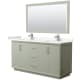 A thumbnail of the Wyndham Collection WCF414166D-QTZ-UNSM58 Light Green / Giotto Quartz Top / Brushed Nickel Hardware